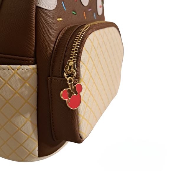 Loungefly Disney Minnie Mouse Chocolate Sundae Backpack - Picture 6 of 7